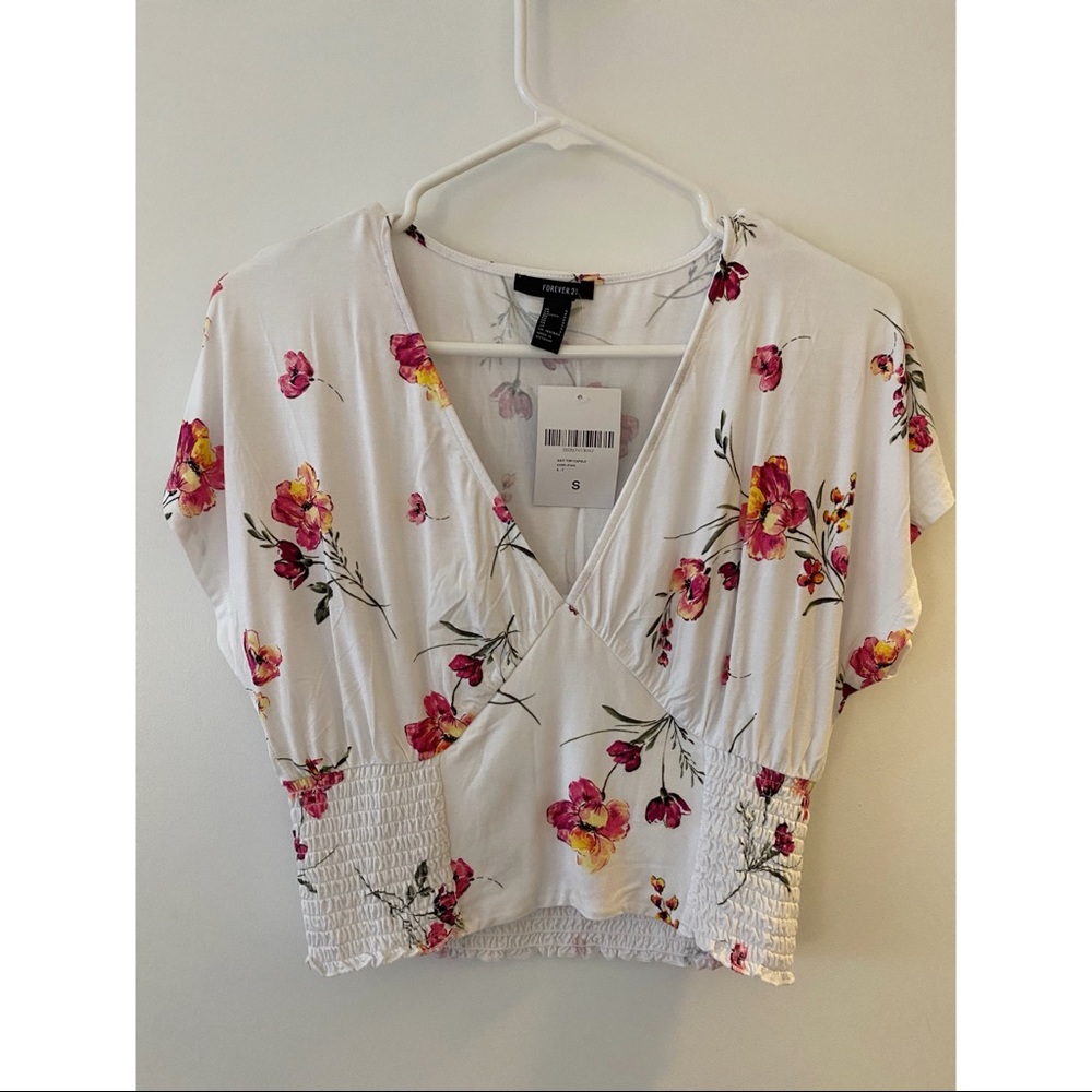 Flower v neck shirt